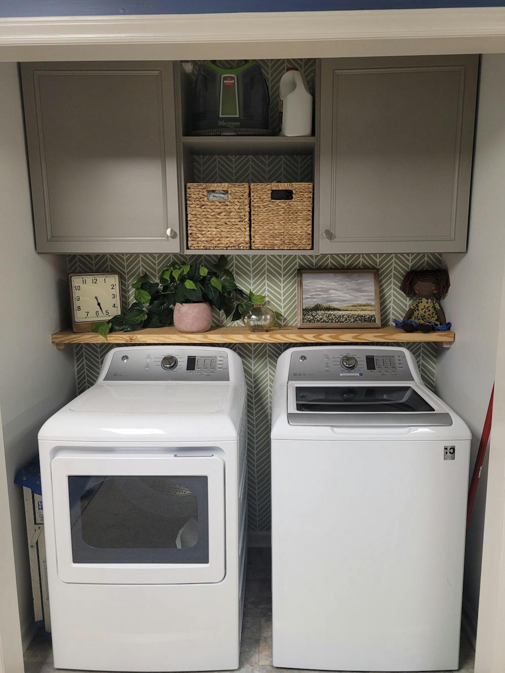 Green Chevron Herringbone Wallpaper CC032