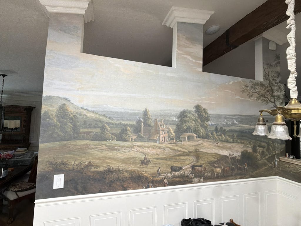 English Vintage Landscape Wall Mural AM081