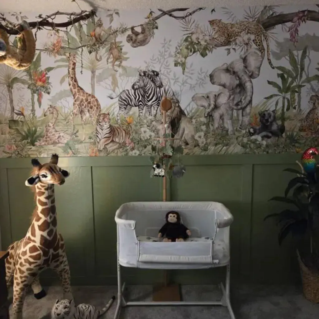 Watercolor Safari Animal Wall Mural CCM069