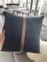 Linen and Faux Leather Pillow Cover – Coterie, Brooklyn