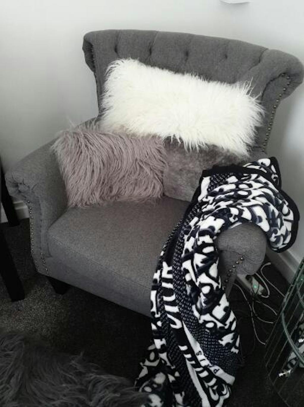 MidCentury Deep Seating Nailhead Chesterfield Wingback Armchair