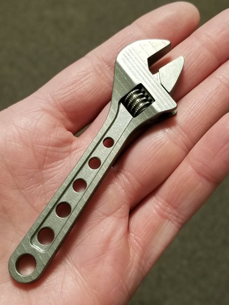 Adjustable Wrench Titanium 4 Inch ( NSN Pending )