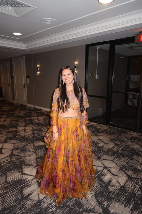 Rent Mahima Mahajan Yellow Organza Lehenga Set