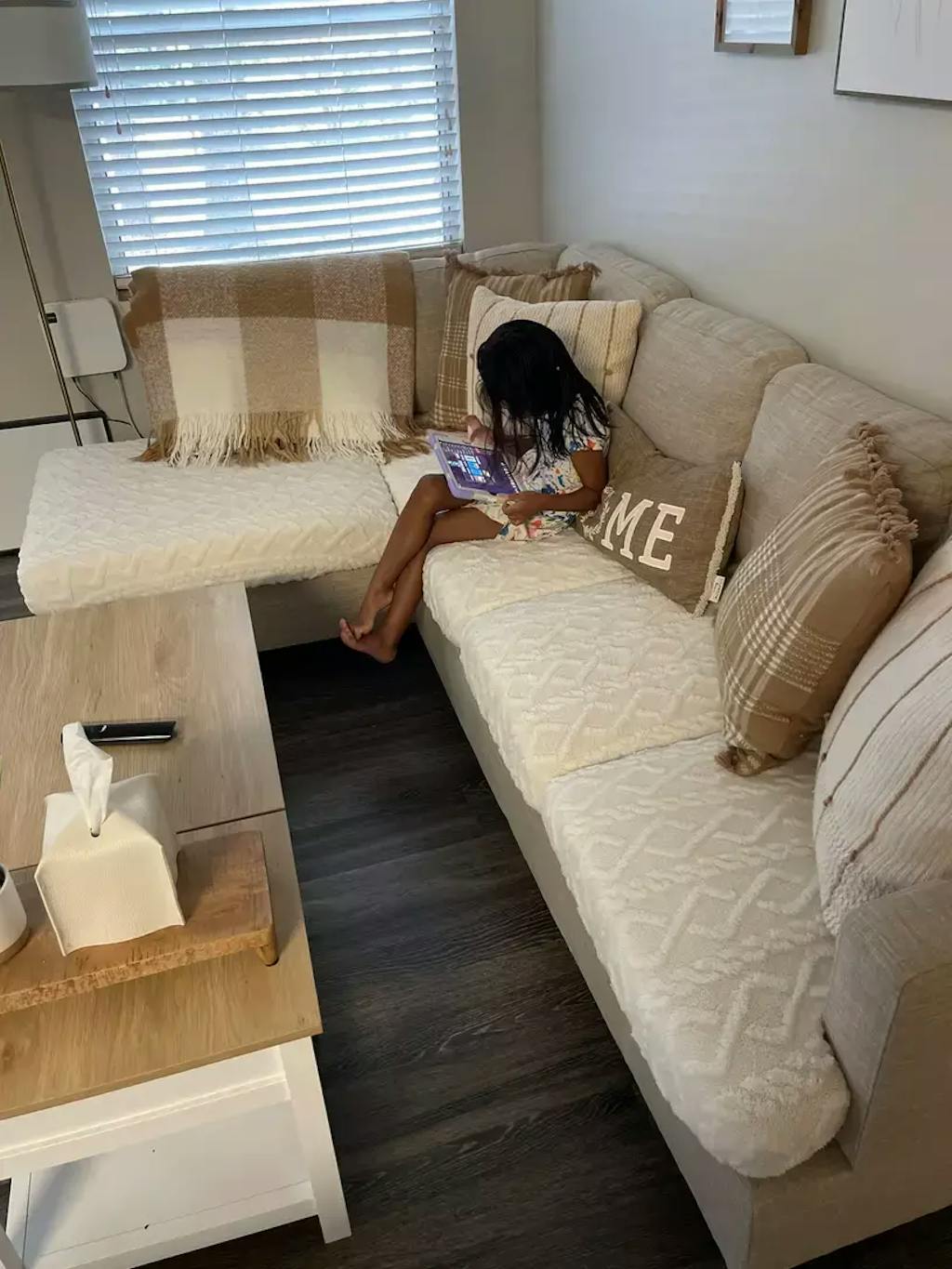 Coverfect Diamond Velvet Sofa Cover