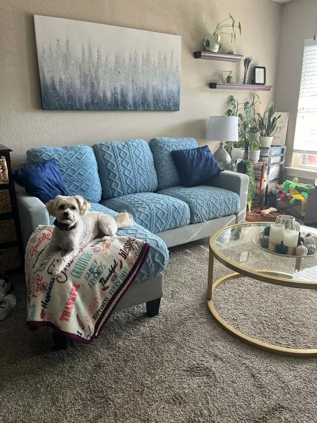 Coverfect Diamond Velvet Sofa Cover