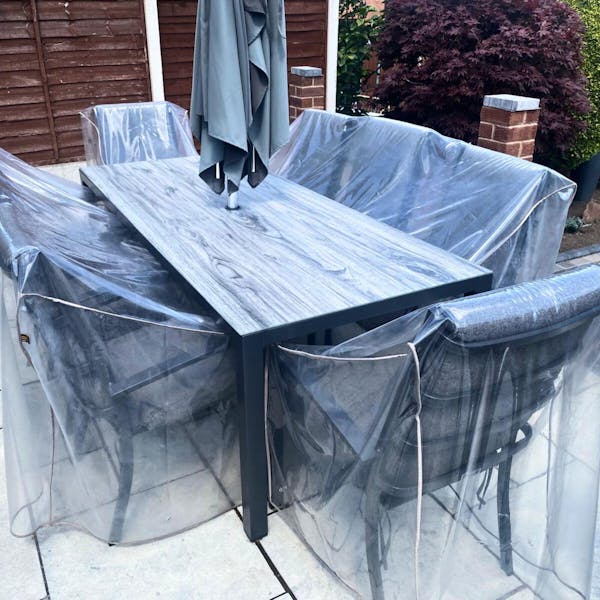Outdoor Furniture Set Cover in Clear UV-Resistant Nylon
