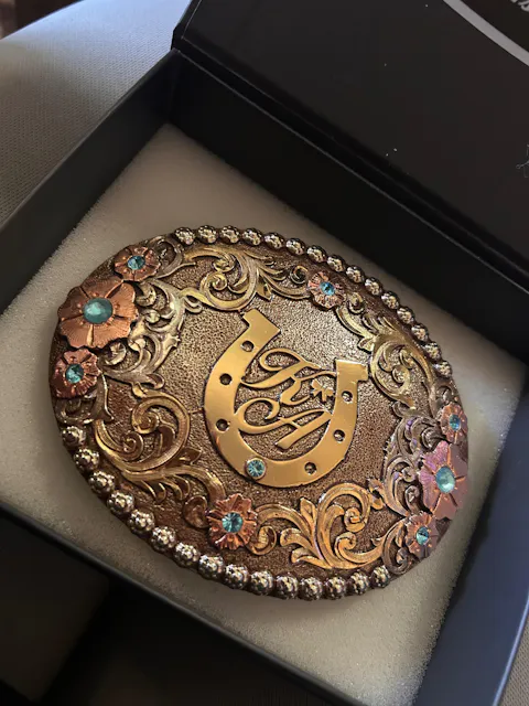 Rustic Rose Custom Buckle