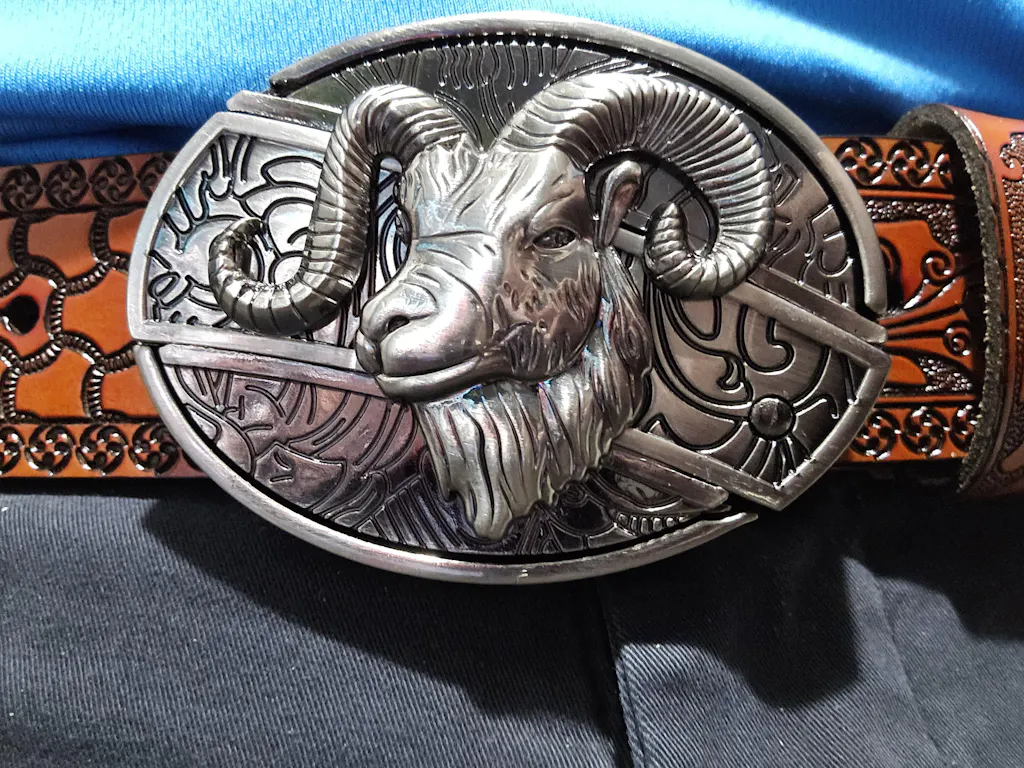 Bee Buckle Embossed Belt main image 1