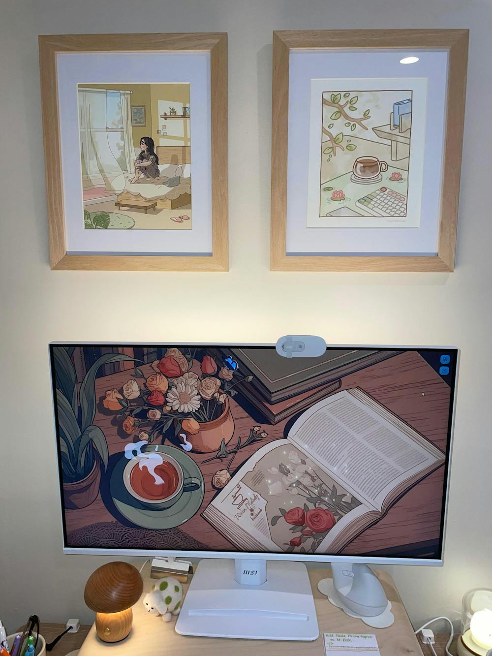 MySweetChubs Cozy Bedroom Morning Art Print