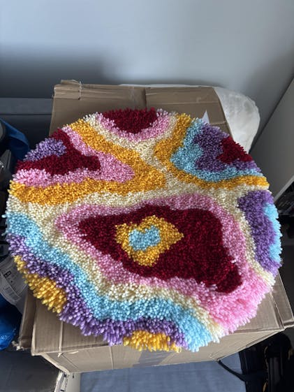 PSYCHEDELIA Latch Hook Rug Making Kit | Craft Club