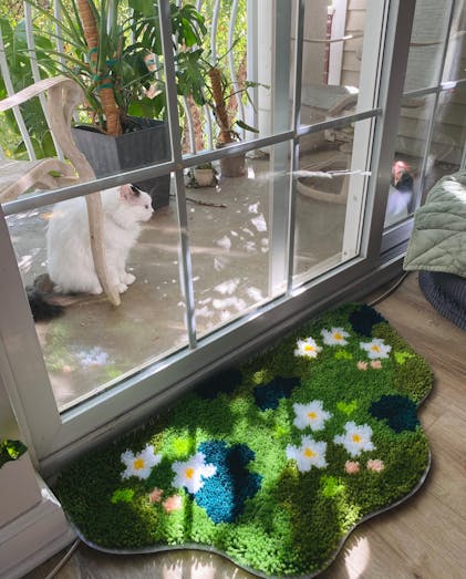 FLOWER GLADE | XL Mirror Rug Making Kit | Craft Club