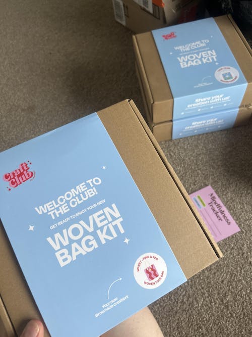 Pink & Red Wavey - Woven Tote Bag Kit