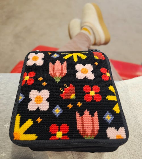 POP ART PETALS - Needlepoint Pouch Kit