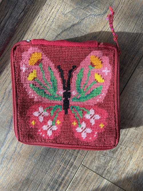 Butterfly Bloom - Needlepoint Pouch Kit