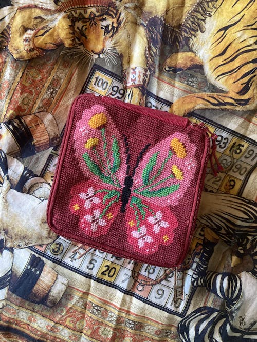 Butterfly Bloom - Needlepoint Pouch Kit