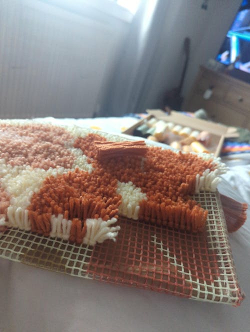 PRETTY PETALS EARTHY - Latch Hook Cushion Kit