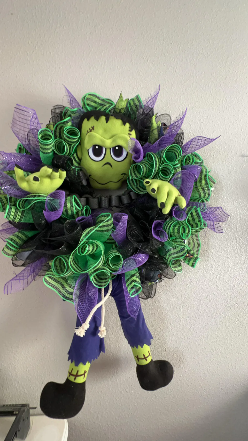Plush Frankenstein Wreath Accent