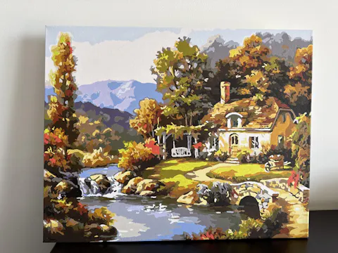 Riverside Cottage Paint by Number Jumbo Kit