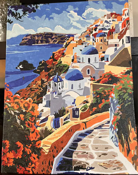 Sun Sea and Santorini Paint by Number Kit