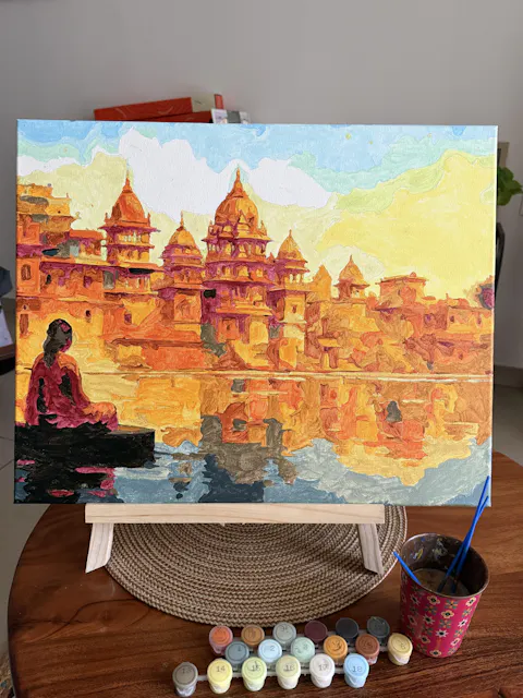 Serenity by the Ghats Paint by Number Jumbo Kit