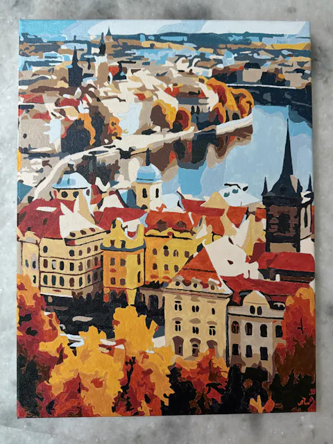 Prague Panorama Paint by Number Kit
