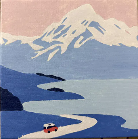 Backpacking in New Zealand Paint by Number Mini Kit