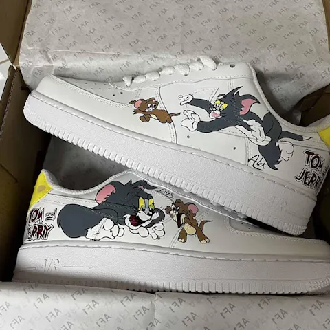 Tom & Jerry Cartoon Custom Sneaker