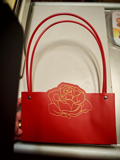 Pungi de cadou cu design trandafir (set 10 buc)