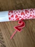 Hearts Red on Pink Wrapping Paper – 80gsm, 60cm Wide