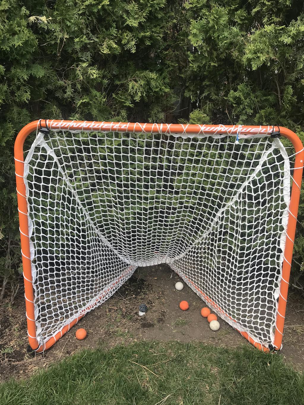 (4ft x 4ft x 5ft) 5mm White BOX Lacrosse Net by CrankShooter® FREE S