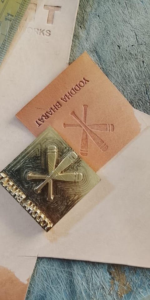 Custom Brass Stamp Logo Embossing on Leather❤️
