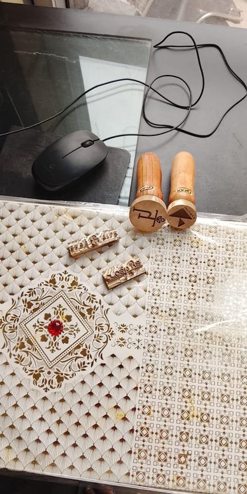 Custom Brass Stamp Logo Embossing on Leather❤️