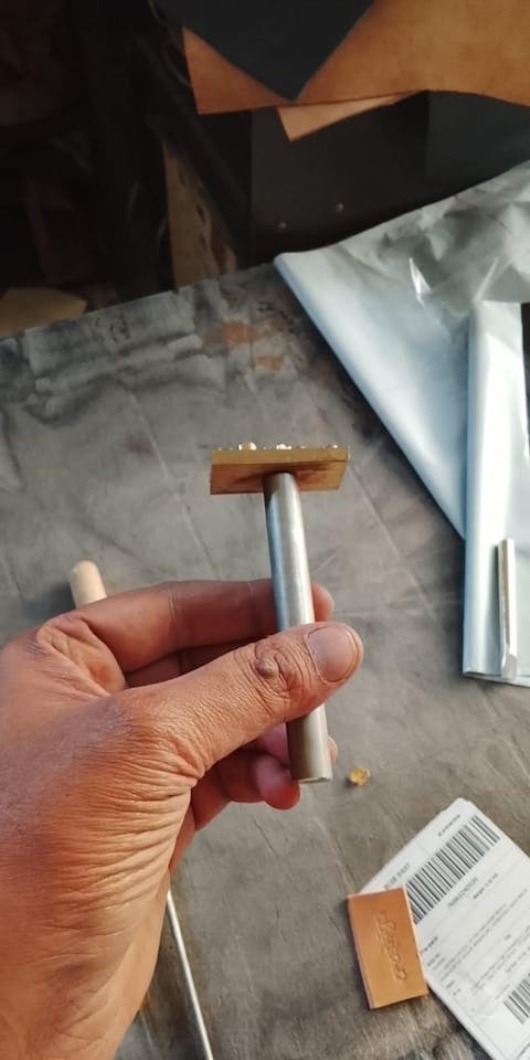 Custom Brass Stamp Logo Embossing on Leather❤️