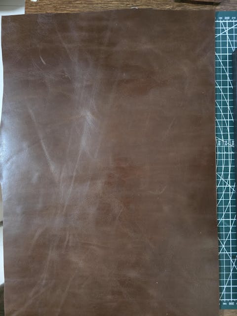 Bourbon Chrome Tanned Leather Sheet – Soft Finished Leather for Wallets, Bags & Leathercraft
