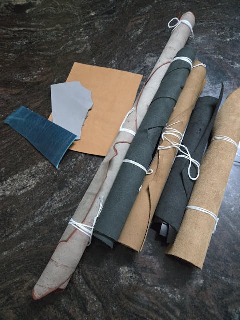 Chrome Tanned Scrap Leather For Crafting, Leather Pieces