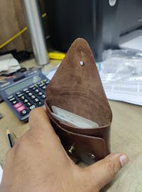 chocolate brown chrome tanned leather sheet - Pre cut
