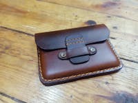 Brown pullup semi-hard veg tanned leather- Pre cut