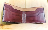 Wine color semi-hard leather sheet - Pre cut