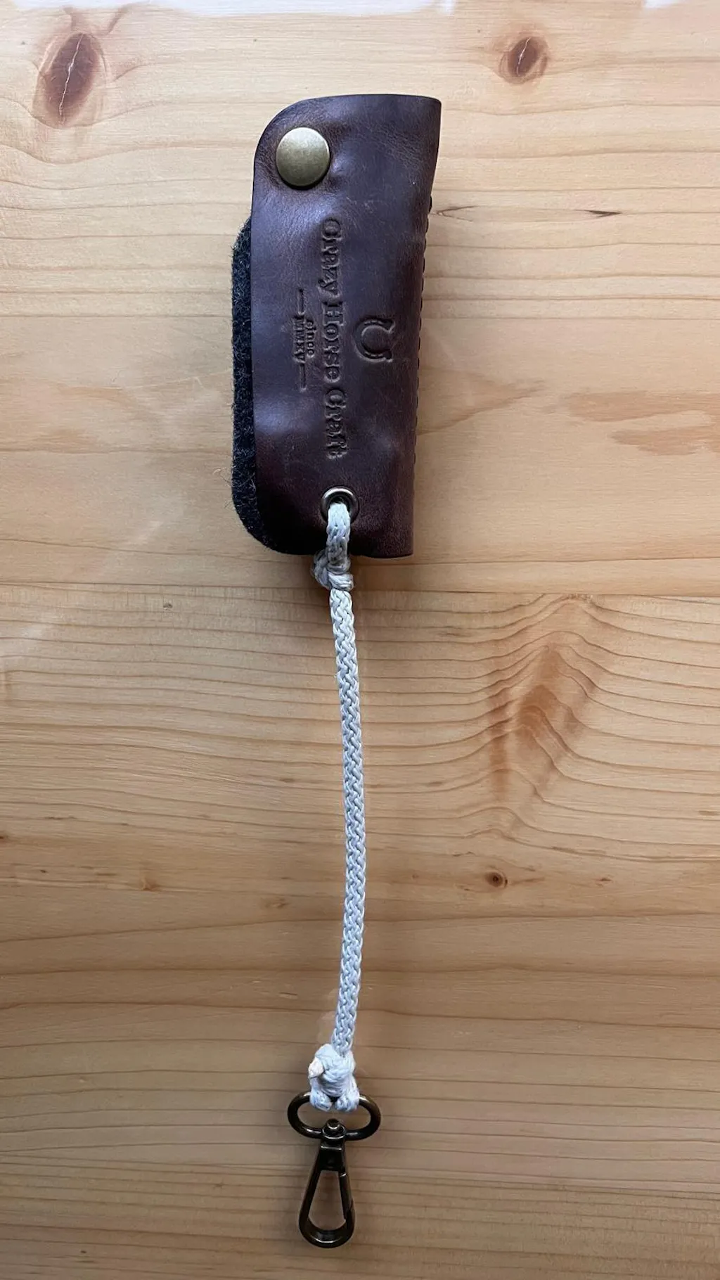 Leather Key Organiser, Holder | Wood Brown Crazy Horse Leather