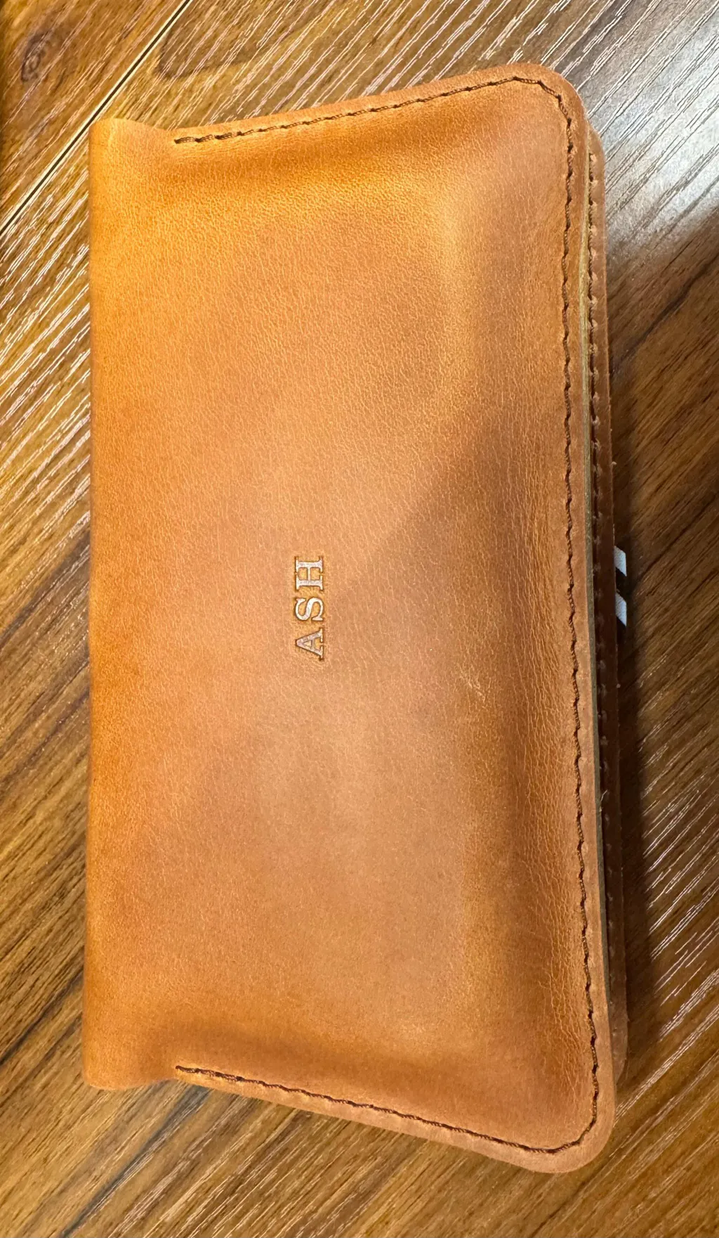 Leather iPhone Wallet / Case for two phones | Classic Orange