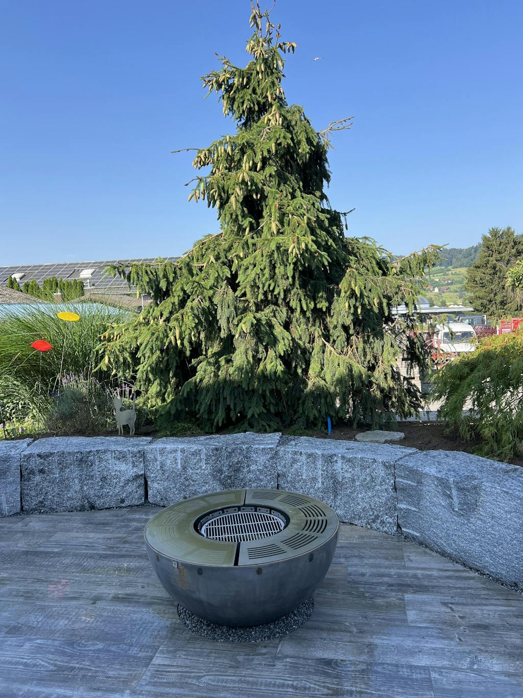 Feuerschale mit Grillring 100, Edelrost