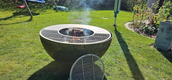 Feuerschale mit Grillring 100, Edelrost