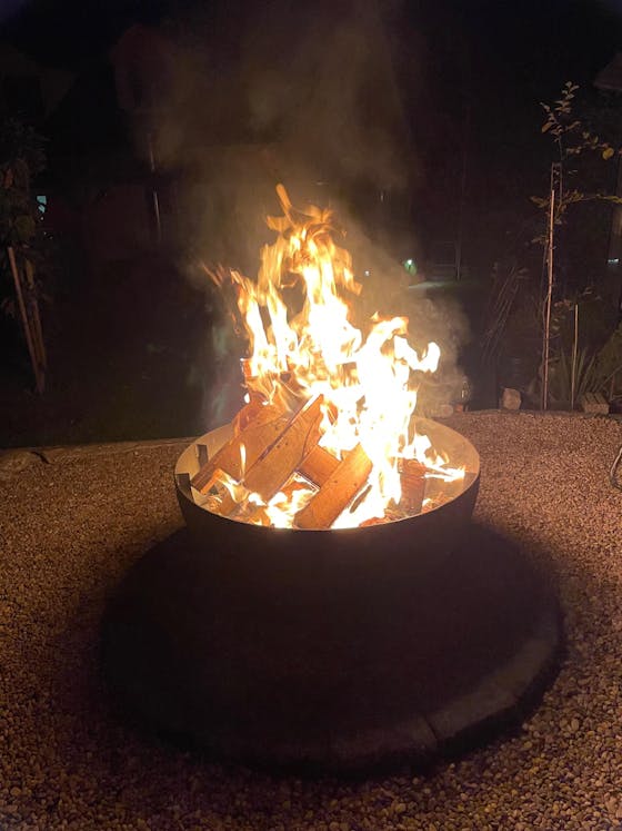 Feuerschale mit Grillring klein 80, Edelrost