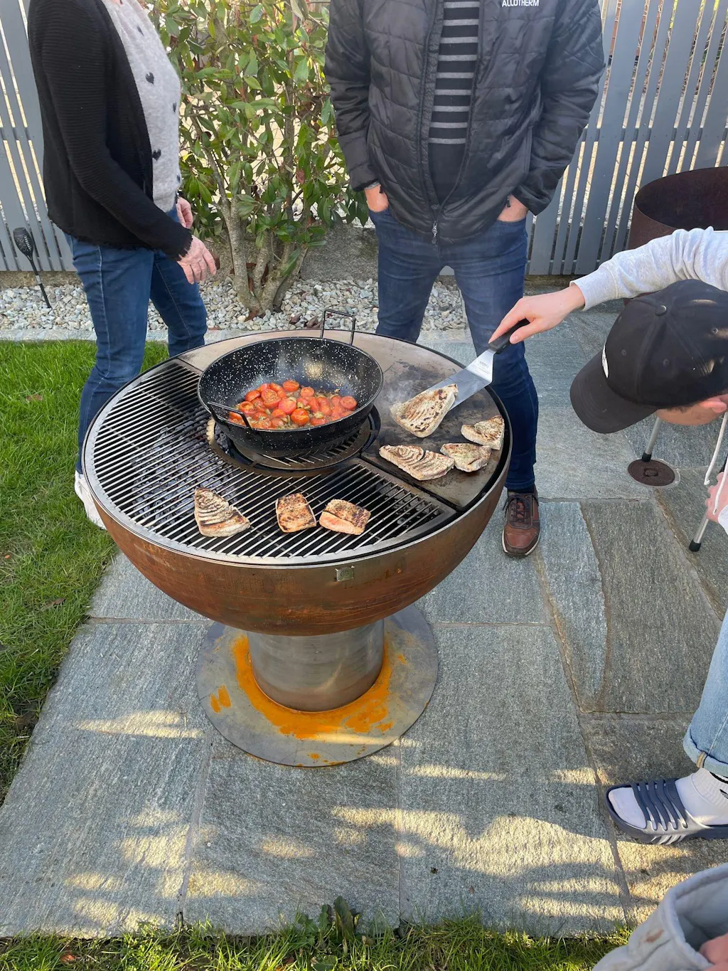 Feuerschale mit Grillring klein 80, Edelrost