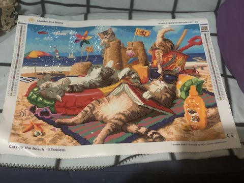 Cats on the Beach Diamond Painting Art Kit