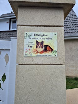 Plaque chien avec PERSONNALISATION COMPLÈTE photo texte Panneau personnalisé avec vos souhaits