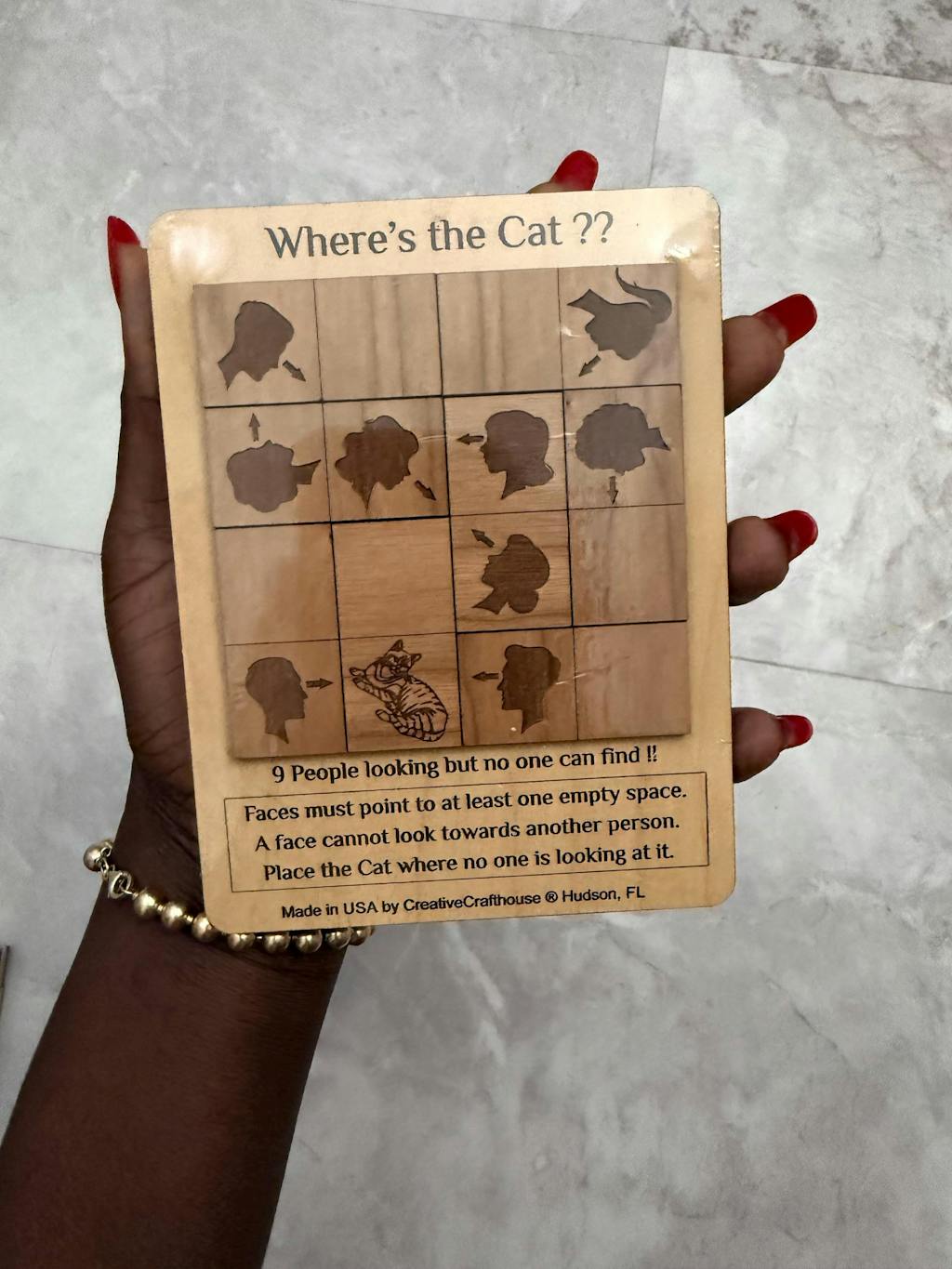 Where's the Cat Wood Puzzle  Logic Brain Teaser|