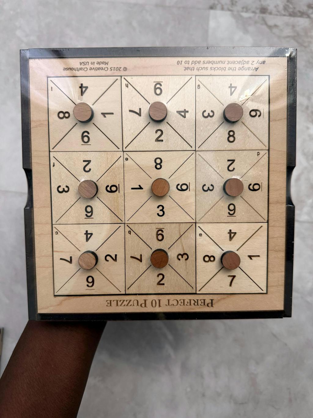 Perfect 10 Wooden Brain Teaser – Math & Logic Puzzle