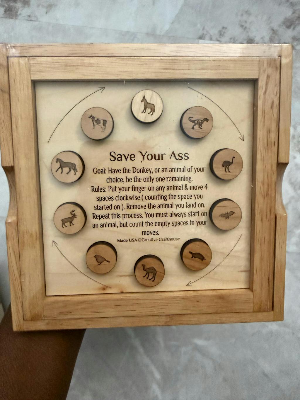 Save Your Ass Puzzle | Wood Brain Teaser for Teens