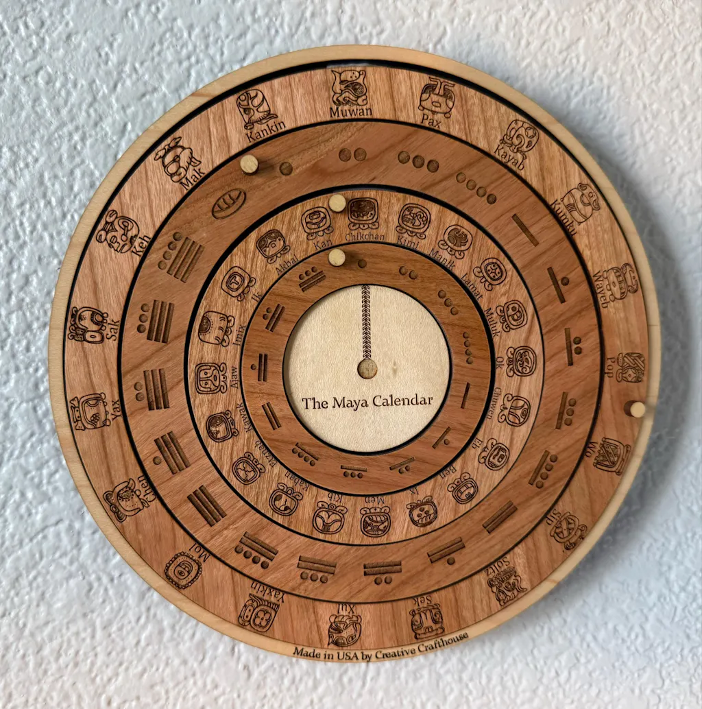 Mayan Calendar Round – Interactive Wooden Replica